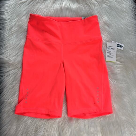 Old Navy Neon Orange Go Dry Bike Shorts - Picture 1 of 5